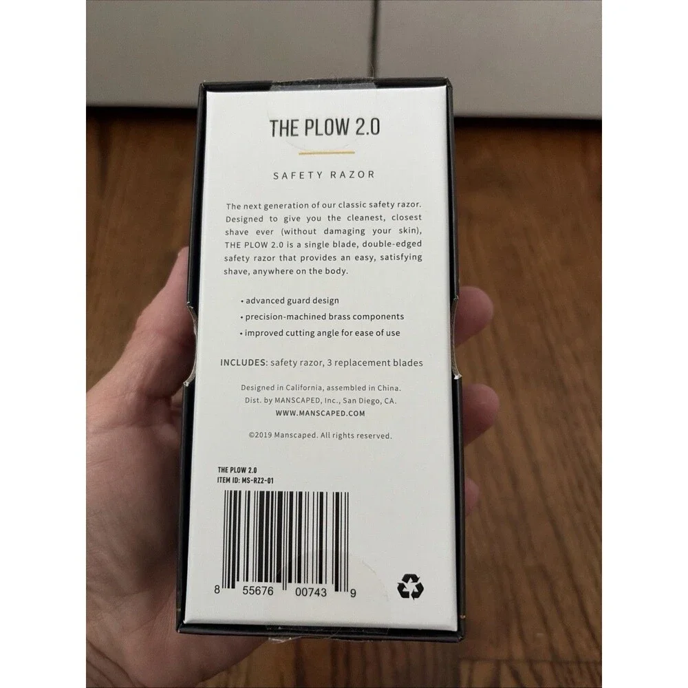 MANSCAPED® The Plow™ 2.0 Premium Single Blade Double-Edged Safety Face Razor
